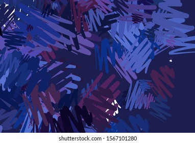 Light Pink, Blue vector background with stright stripes. Colorful shining illustration with lines on abstract template. Best design for your ad, poster, banner.
