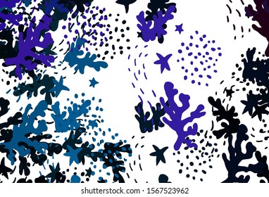 Light Pink, Blue vector background with abstract shapes. Modern abstract illustration with colorful random forms. Simple design for your web site.