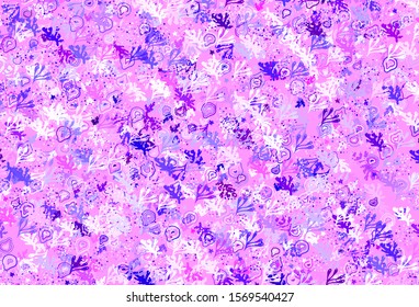 Light Pink, Blue vector background with abstract shapes. Decorative design in abstract style with random forms. Modern design for your business card.