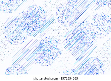 Light Pink, Blue vector background with bubbles. Blurred decorative design in abstract style with bubbles. Design for poster, banner of websites.