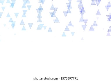 Light Pink, Blue vector background with triangles. Decorative design in abstract style with triangles. Pattern for booklets, leaflets
