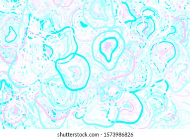 Light Pink, Blue vector background with abstract shapes. Decorative design in abstract style with random forms. Modern design for your business card.