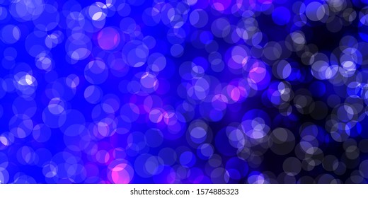 Light Pink, Blue vector background with spots. Modern abstract illustration with colorful circle shapes. Pattern for booklets, leaflets.
