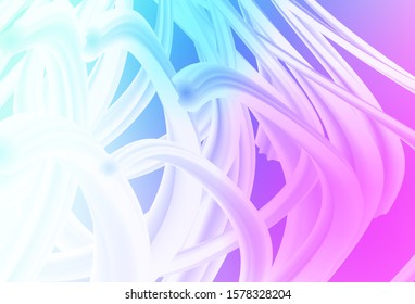 Light Pink, Blue vector background with bent lines. Shining colorful illustration in simple style. Template for cell phone screens.