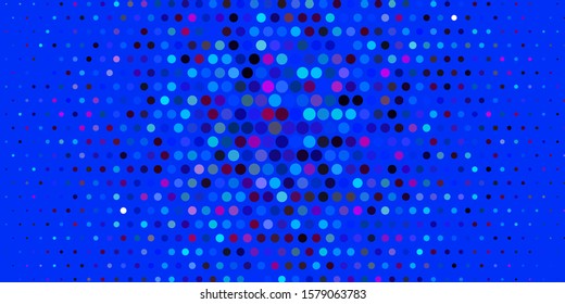 Light Pink, Blue vector background with bubbles. Glitter abstract illustration with colorful drops. Design for your commercials.