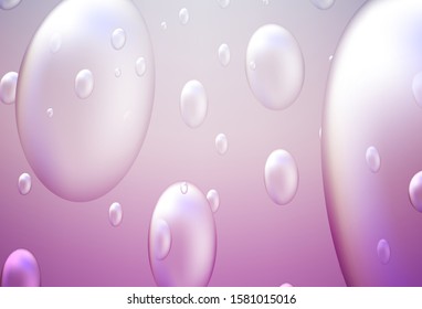 Light Pink, Blue vector background with dots. Glitter abstract illustration with blurred drops of rain. Pattern can be used as texture of water, rain drops.