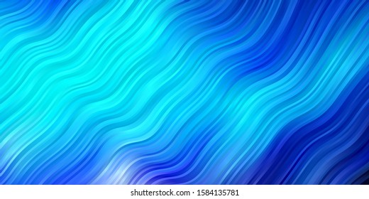 Light Pink, Blue vector background with lines. Abstract illustration with bandy gradient lines. Pattern for commercials, ads.