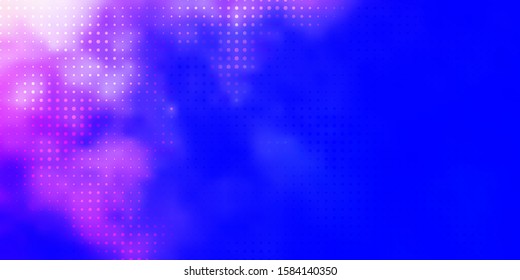 Light Pink, Blue vector background with spots. Abstract decorative design in gradient style with bubbles. Pattern for booklets, leaflets.