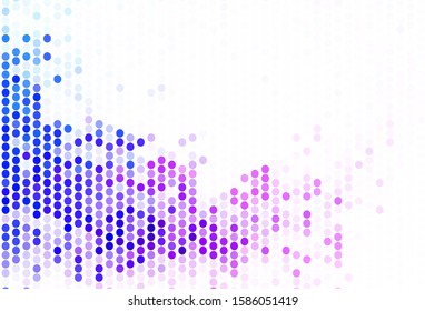 Light Pink, Blue vector background with bubbles. Abstract illustration with colored bubbles in nature style. New template for your brand book.