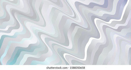 Light Pink, Blue vector background with wry lines. Brand new colorful illustration with bent lines. Pattern for booklets, leaflets.