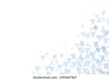 Light Pink, Blue vector background with polygonal style with circles. Beautiful illustration with circles, triangles in nature style. Template for wallpapers.
