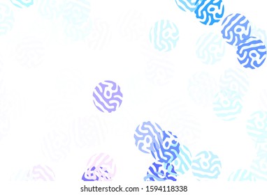 Light Pink, Blue vector background with spots. Blurred bubbles on abstract background with colorful gradient. Pattern for textures of wallpapers.
