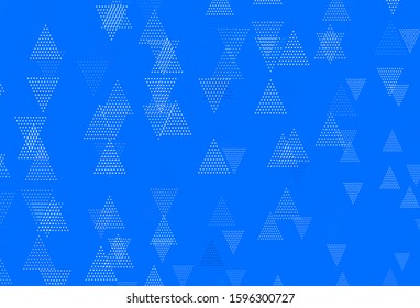 Light Pink, Blue vector background with triangles. Glitter abstract illustration with triangular shapes. Pattern for commercials.