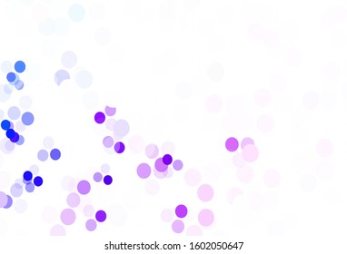 Light Pink, Blue vector background with bubbles. Blurred decorative design in abstract style with bubbles. Design for your business advert.