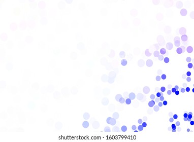 Light Pink, Blue vector background with spots. Illustration with set of shining colorful abstract circles. Pattern for textures of wallpapers.