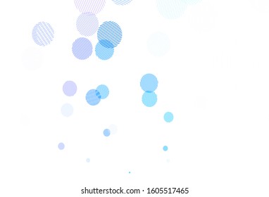 Light Pink, Blue vector background with spots. Blurred decorative design in abstract style with bubbles. Design for your business advert.