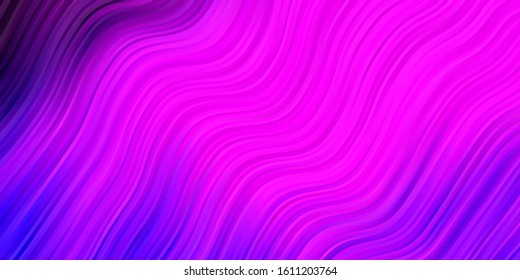 Light Pink, Blue vector background with lines. Abstract gradient illustration with wry lines. Best design for your posters, banners.