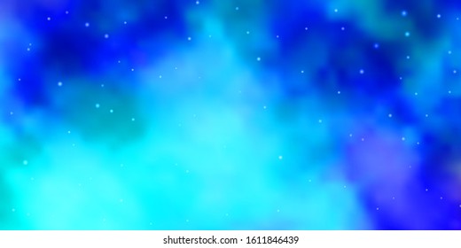 Light Pink, Blue vector background with colorful stars. Colorful illustration in abstract style with gradient stars. Design for your business promotion.