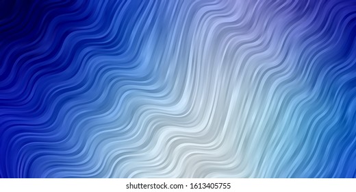 Light Pink, Blue vector background with bows. Colorful abstract illustration with gradient curves. Template for your UI design.