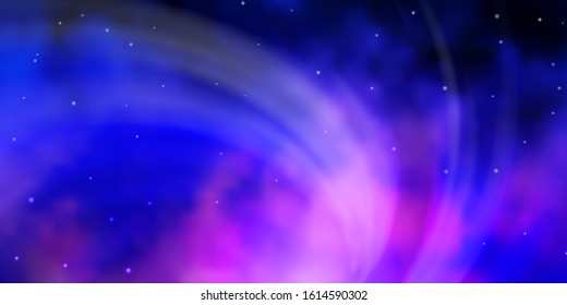 Light Pink, Blue vector background with colorful stars. Colorful illustration in abstract style with gradient stars. Pattern for new year ad, booklets.