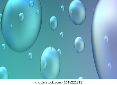 Light Pink, Blue vector background with bubbles. Blurred decorative design in abstract style with bubbles. Pattern can be used as texture of water, rain drops.