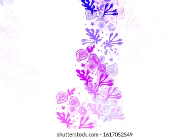 Light Pink, Blue vector background with abstract shapes. Modern abstract illustration with colorful random forms. Background for a cell phone.