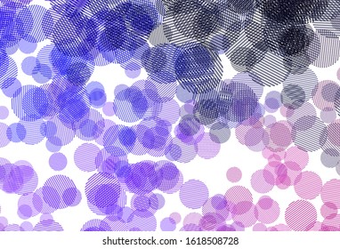 Light Pink, Blue vector background with bubbles. Illustration with set of shining colorful abstract circles. Pattern for beautiful websites.