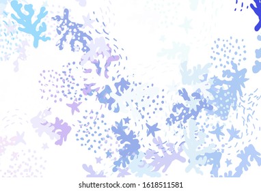 Light Pink, Blue vector background with abstract shapes. Modern abstract illustration with colorful random forms. Best smart design for your business.