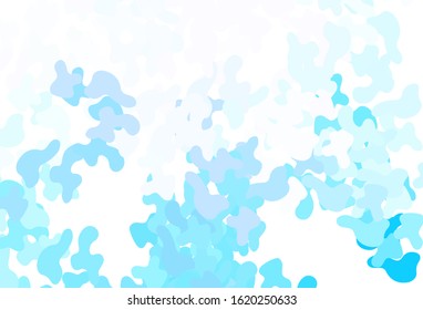 Light Pink, Blue vector background with abstract shapes. Colorful chaotic forms with gradient in modern style. Simple design for your web site.