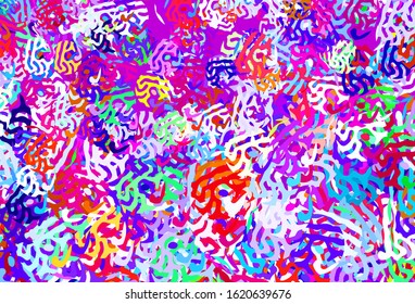 Light Pink, Blue vector background with abstract shapes. Illustration with colorful gradient shapes in abstract style. Simple design for your web site.