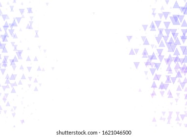 Light Pink, Blue vector background with triangles, circles. Glitter abstract illustration with spheres, triangular lines. Smart design for your adverts.