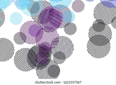 Light Pink, Blue vector background with bubbles. Beautiful colored illustration with blurred circles in nature style. Design for poster, banner of websites.