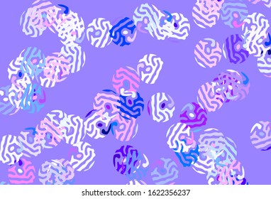 Light Pink, Blue vector background with spots. Abstract illustration with colored bubbles in nature style. Pattern for textures of wallpapers.