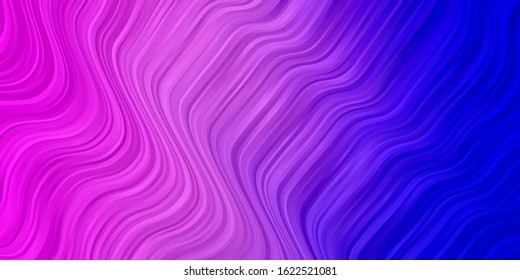 Light Pink, Blue vector background with bows. Bright illustration with gradient circular arcs. Smart design for your promotions.