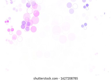 Light Pink, Blue vector background with bubbles. Glitter abstract illustration with blurred drops of rain. Pattern for beautiful websites.