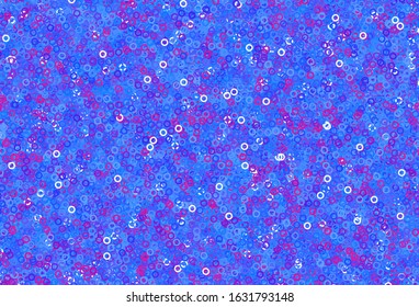 Light Pink, Blue vector background with bubbles. Illustration with set of shining colorful abstract circles. Pattern for beautiful websites.