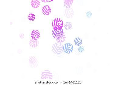 Light Pink, Blue vector background with spots. Illustration with set of shining colorful abstract circles. Design for poster, banner of websites.