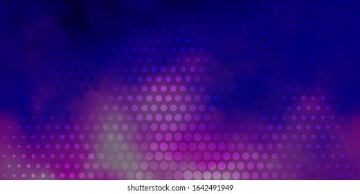 Light Pink, Blue vector background with spots. Colorful illustration with gradient dots in nature style. Pattern for booklets, leaflets.