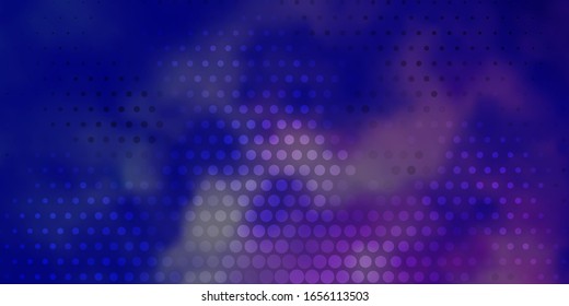 Light Pink, Blue vector background with spots. Illustration with set of shining colorful abstract spheres. Pattern for websites.