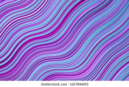 Light Pink, Blue vector background with curved circles. A completely new color illustration in marble style. The best blurred design for your business.