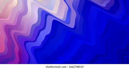 Light Pink, Blue vector background with wry lines. Colorful illustration in abstract style with bent lines. Pattern for websites, landing pages.