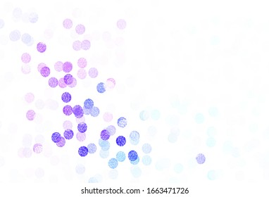 Light Pink, Blue vector background with bubbles. Blurred decorative design in abstract style with bubbles. New template for your brand book.