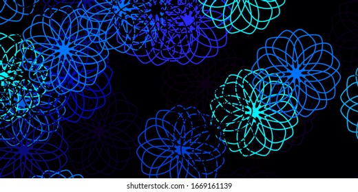 Fondo vectorial azul rosa claro con puntos. Ilustración abstracta con puntos coloridos al estilo natural. Patrón para sitios web.