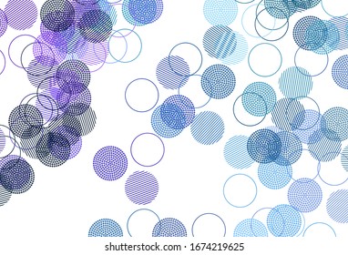 Light Pink, Blue vector background with bubbles. Blurred decorative design in abstract style with bubbles. Design for your business advert.
