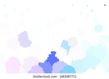 Light Pink, Blue vector background with abstract shapes. Modern abstract illustration with colorful random forms. Elegant design for wallpapers.
