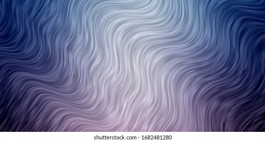 Light Pink, Blue vector background with bent lines. Abstract illustration with gradient bows. Pattern for business booklets, leaflets