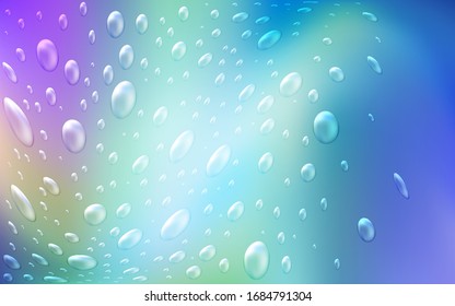 Light Pink, Blue vector background with dots. Blurred bubbles on abstract background with colorful gradient. Pattern can be used as texture of water, rain drops.