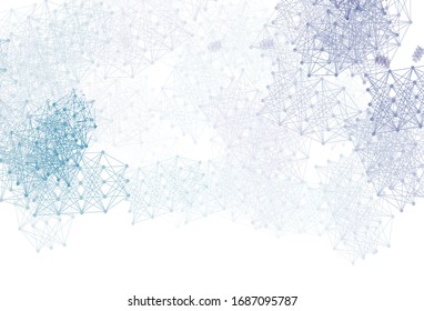 Light Pink, Blue vector background with forms of artificial intelligence. Shining illustration with AI shapes on abstract template. Smart design for promotion of bid data.