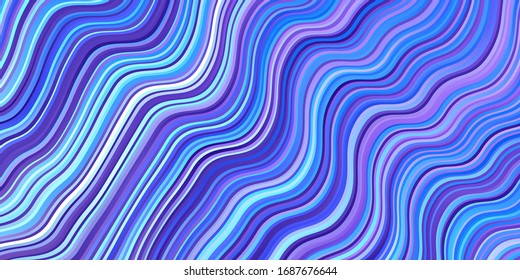 Light Pink, Blue vector background with bows. Colorful illustration with curved lines. Smart design for your promotions.