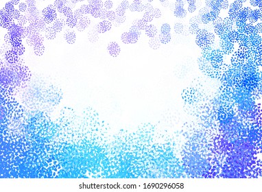 Light Pink, Blue vector background with abstract shapes. Colorful chaotic forms with gradient in modern style. Best smart design for your business.